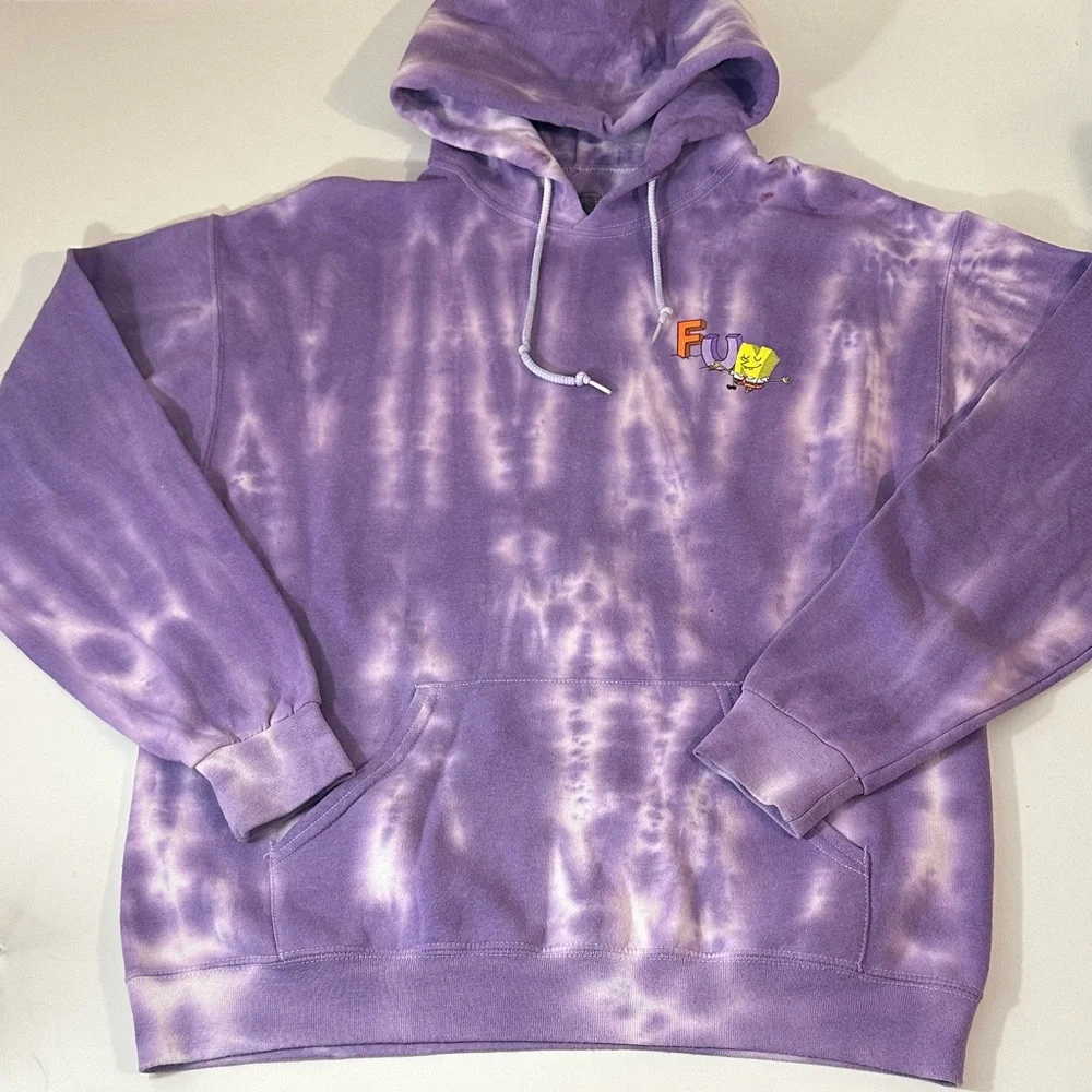 SPONGEBOB URBAN OUTFITTERS COLLAB “FUN” PLANKTON MENS TIE DYE HOODIE